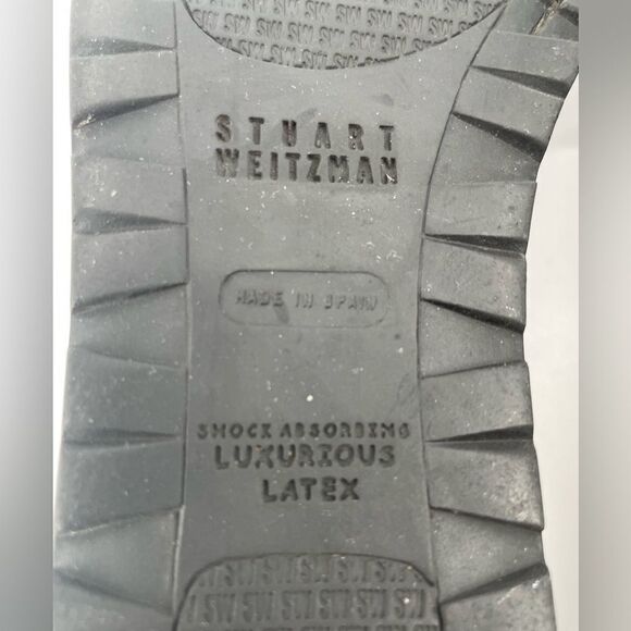 Stuart Weitzman Women’s Black Suede Round Toe Slip-On Platform Loafers Size 9 - Picture 4 of 8